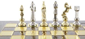 Giftdeco Ekskluzywne, duże szachy metalowe - Renesans - S9BRO 2