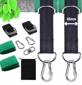 Drewniane Siedzisko Huśtawka na Plac Zabaw 38 cm pasy do zawieszenia zestaw 16