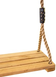 Drewniane Siedzisko Huśtawka na Plac Zabaw 38 cm pasy do zawieszenia zestaw 8