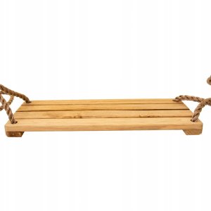 Drewniane Siedzisko Huśtawka na Plac Zabaw 38 cm pasy do zawieszenia zestaw 9