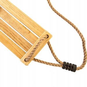 Drewniane Siedzisko Huśtawka na Plac Zabaw 38 cm pasy do zawieszenia zestaw 10