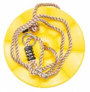 Huśtawka Linowa Siedzisko Kwiatek Żółte 27,5 cm 4