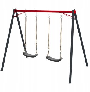 Plum Podwójny Stelaż do Huśtawki Metalowy Bocianie Gniazdo + 2 Huśtawki 3