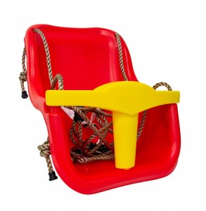 Huśtawka Just Fun Siedzisko Kubełkowe do Huśtawki Czerwone Wysokie Oparcie + pasy 6