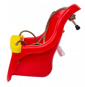 Huśtawka Just Fun Siedzisko Kubełkowe do Huśtawki Czerwone Wysokie Oparcie + pasy 7