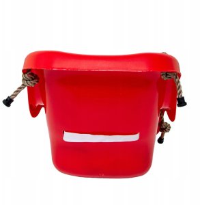 Huśtawka Just Fun Siedzisko Kubełkowe do Huśtawki Czerwone Wysokie Oparcie + pasy 9