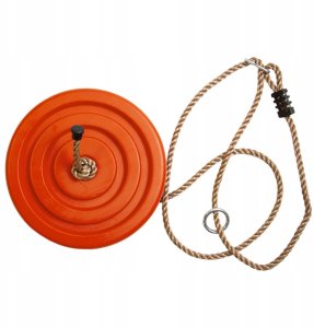 Huśtawka Linowa Ogrodowa Siedzisko Kwiatek Pomarańczowe Obejma Okrągła 12