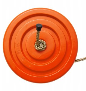 Huśtawka Linowa Ogrodowa Siedzisko Kwiatek Pomarańczowe Obejma Okrągła 13