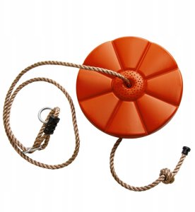 Huśtawka Linowa Ogrodowa Siedzisko Kwiatek Pomarańczowe Obejma Okrągła 2