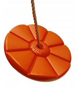 Huśtawka Linowa Ogrodowa Siedzisko Kwiatek Pomarańczowe Obejma Okrągła 6