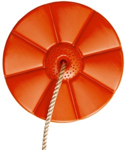 Huśtawka Linowa Ogrodowa Siedzisko Kwiatek Pomarańczowe Obejma Okrągła 7