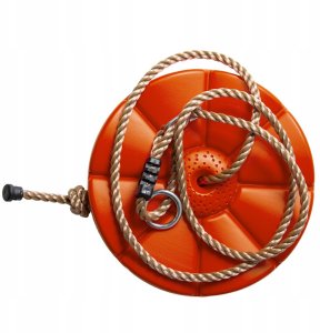 Huśtawka Linowa Ogrodowa Siedzisko Kwiatek Pomarańczowe Obejma Okrągła 8