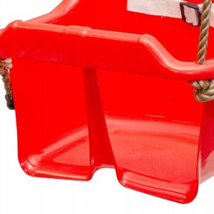 Siedzisko kubełkowe do huśtawki dla dzieci czerwone 11