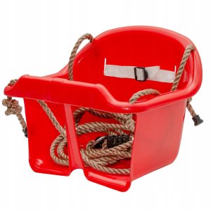 Siedzisko kubełkowe do huśtawki dla dzieci czerwone 5