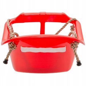 Siedzisko kubełkowe do huśtawki dla dzieci czerwone 9