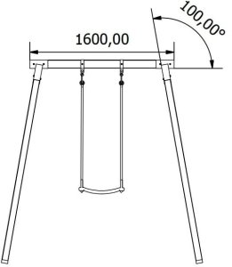 Huśtawka pojedyncza HEKTOR sosna impregnowana 4