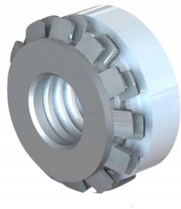 zestaw 4 wkładek Keep-Nut z gwintem M6: do zaczepów do zlewozmywaków GRANITOWYCH podwieszanych - cienki blat 3