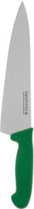 Nóż kucharski HACCP 400 mm, ostrze szerokie, gładkie, spiczaste 265 mm, zielony | TECHNICA, Silver Line 1