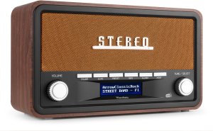 Przenośne radio Audizio Foggia stereo z budzikiem DAB+ FM- 50W - brązowy one size 1