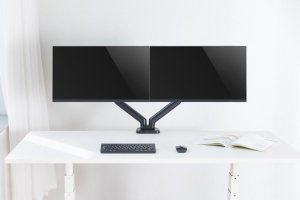 Statyw ramię do monitora 17- 32 podwójny na dwa ekrany Audizio MAD20G czarny one size 3