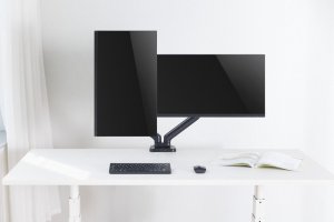 Statyw ramię do monitora 17- 32 podwójny na dwa ekrany Audizio MAD20G czarny one size 4