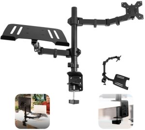 Pojedyncze ramię do monitora 13"-32" z podstawką na laptop CMA10L Audizio one size 1