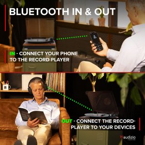 Gramofon Audizio RP112L z wejściem/wyjściem BT, jasne drewno one size 15