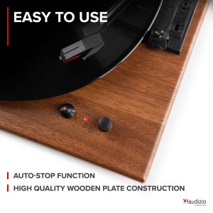 Gramofon Audizio RP112L z wejściem/wyjściem BT, jasne drewno one size 17