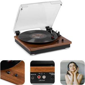 Gramofon Audizio RP112L z wejściem/wyjściem BT, jasne drewno one size 22