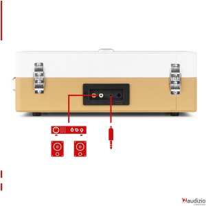Gramofon Audizio Gramofon w walizce RP119 złoty one size 17