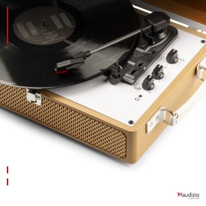 Gramofon Audizio Gramofon w walizce RP119 złoty one size 18