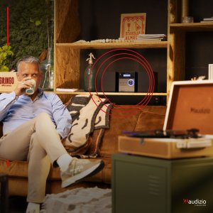 Gramofon Audizio Gramofon w walizce RP119 złoty one size 22