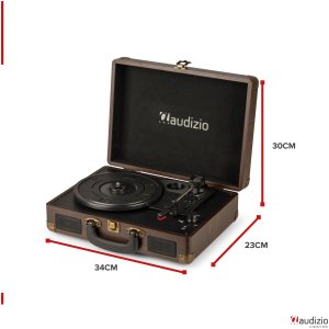 Gramofon w walizce RP114W Audizio brązowy one size 16