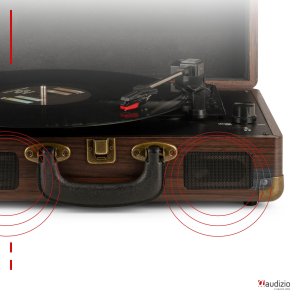 Gramofon w walizce RP114W Audizio brązowy one size 18