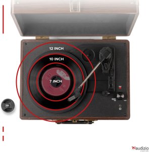 Gramofon w walizce RP114W Audizio brązowy one size 19