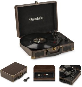 Gramofon w walizce RP114W Audizio brązowy one size 2