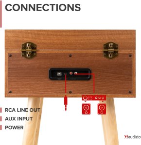 Gramofon Audizio Gramofon RETRO stojący ze zdejmowanymi nogami Fremont BT one size 19