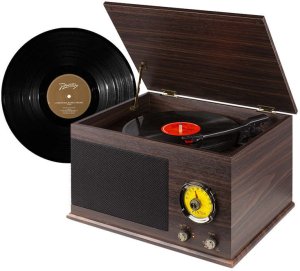 Gramofon Fenton Gramofon RP173 Vintage USB BT FM brązowy+ winyl one size 2