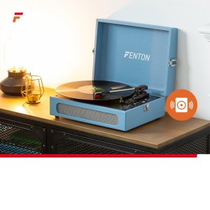 Gramofon w walizce RP118E Fenton wejście/wyjście BT niebieski one size 19