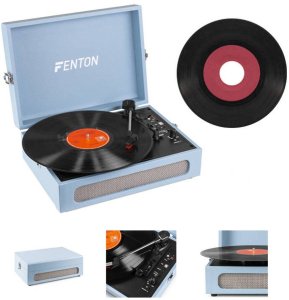 Gramofon w walizce RP118E Fenton wejście/wyjście BT niebieski one size 2