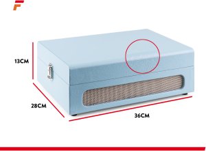 Gramofon w walizce RP118E Fenton wejście/wyjście BT niebieski one size 24