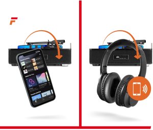 Gramofon Fenton Gramofon RP162LED wejście/wyjście BT czarny one size 19