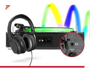 Gramofon Fenton Gramofon RP162LED wejście/wyjście BT czarny one size 23