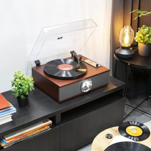 Gramofon Fenton Gramofon RP180 głośniki USB BT FM brązowy one size 17