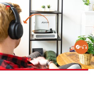 Gramofon Fenton Gramofon w walizce RP118F wejście/wyjście BT beżowy one size 16