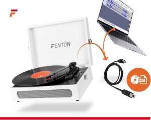 Gramofon Fenton Gramofon w walizce RP118F wejście/wyjście BT beżowy one size 18