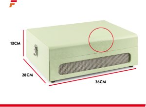 Gramofon Fenton Gramofon w walizce RP118C wejście/wyjście BT zielony one size 17