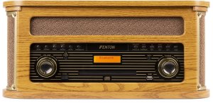 Fenton Gramofon Memphis BT CD kaseta DAB+ FM USB drewno one size 12