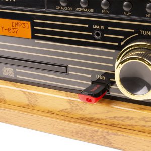 Fenton Gramofon Memphis BT CD kaseta DAB+ FM USB drewno one size 13