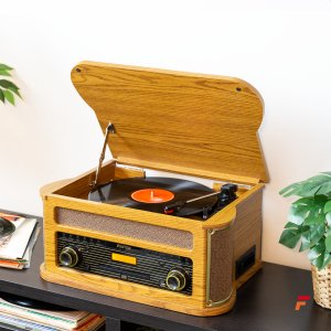 Fenton Gramofon Memphis BT CD kaseta DAB+ FM USB drewno one size 20
